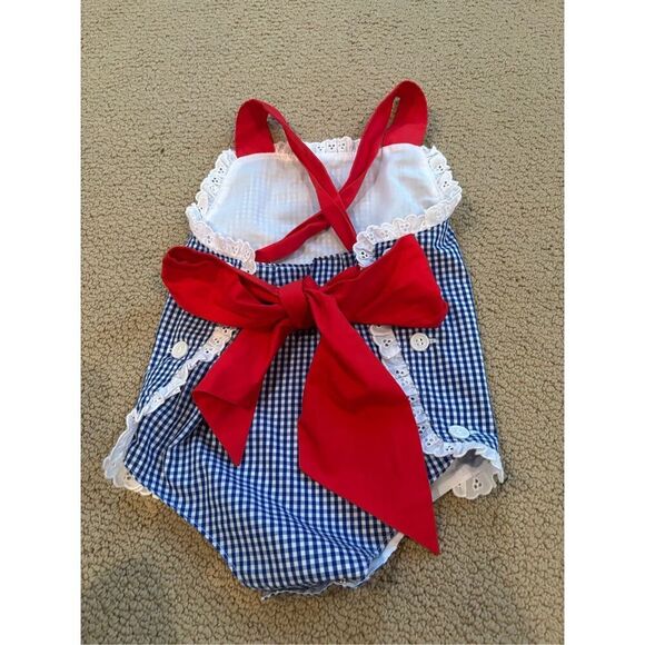 The Beaufort Bonnet Company Sisi Sunsuit - Rockefeller Royal Gingham With Richmo - Picture 4 of 7